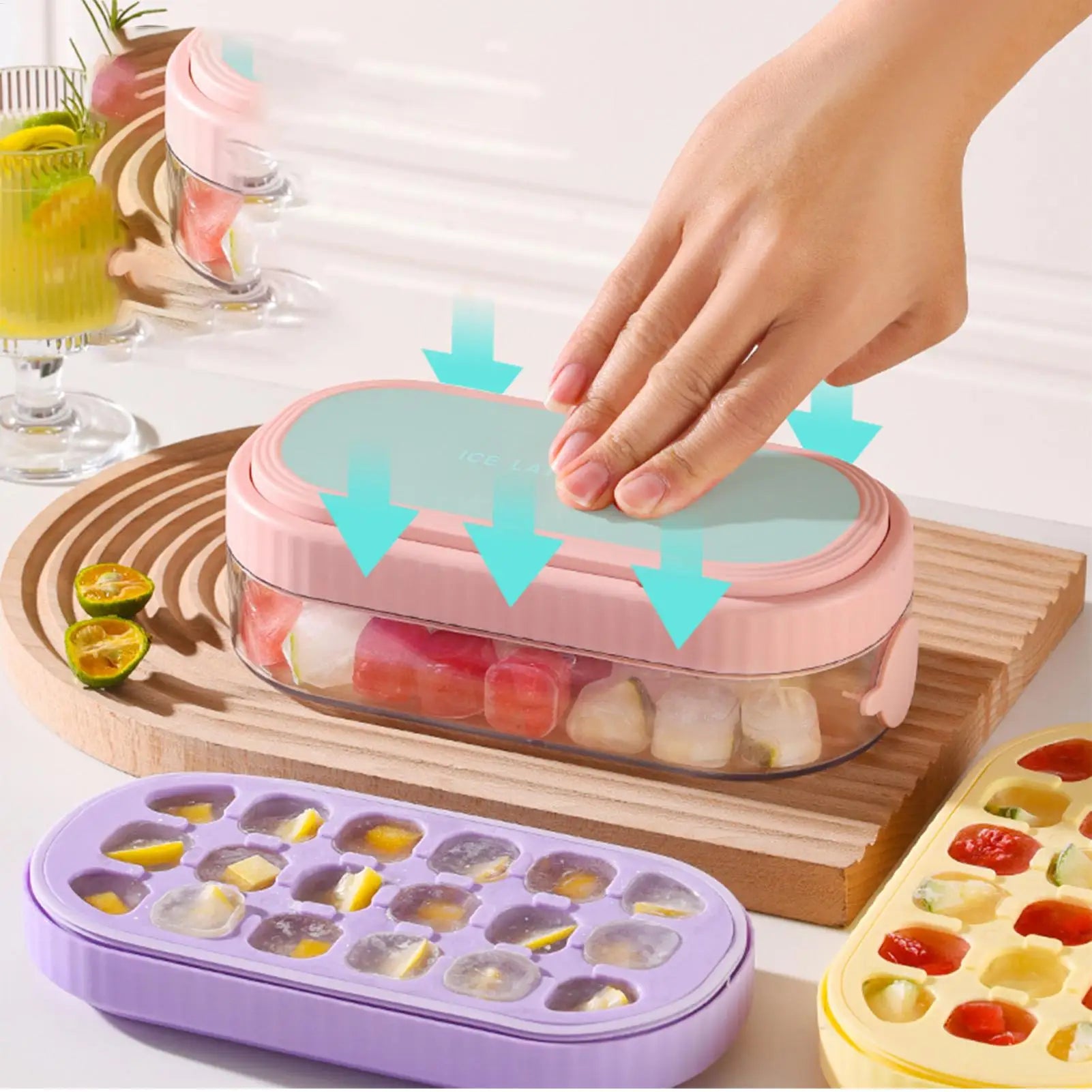2-In-1 Touch Free Ice Tray Bottle | Portable Ice Maker & Straw Ice Maker Bottle Peaceful Pleasures Health and Wellness