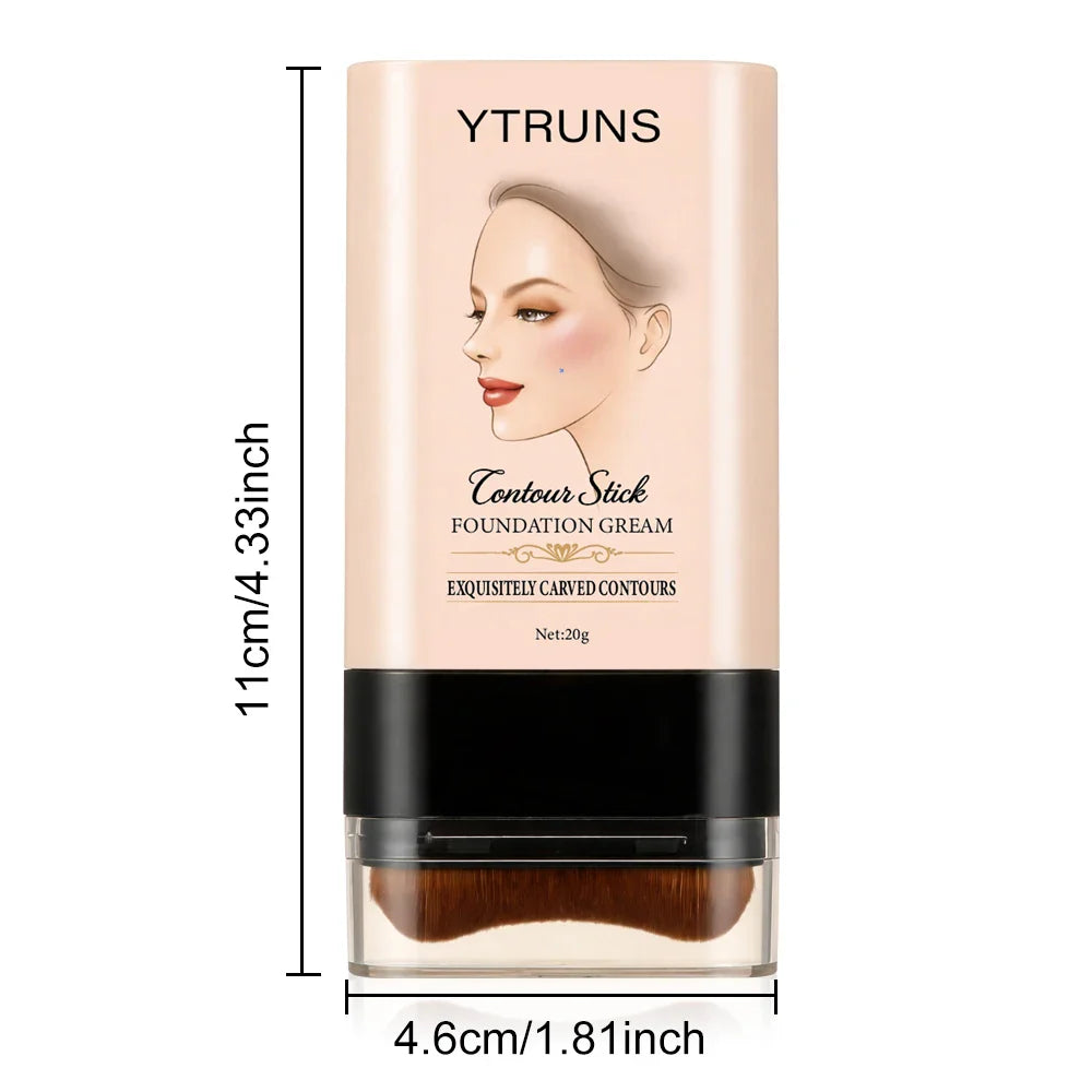 YTRUNS Foundation Stick 20g | Full Coverage Concealer & Brush