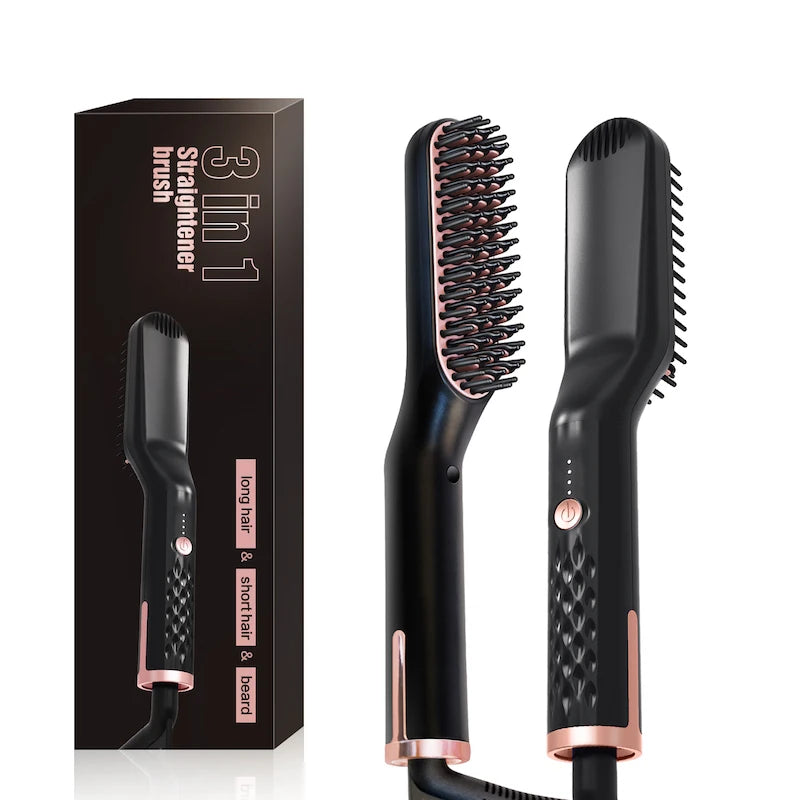 Professional fast heating electric hair straightener negative ion multi-functional dry and wet use modeling tools Peaceful Pleasures Health and Wellness black AU