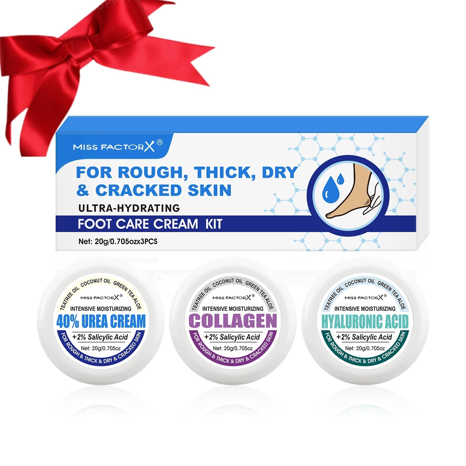 3PCS/Box Urea Foot Cream Moisturizer, with Salicylic Acid, for Dry and Cracked Feet - Hand and Foot Care for and Women Peaceful Pleasures Health and Wellness