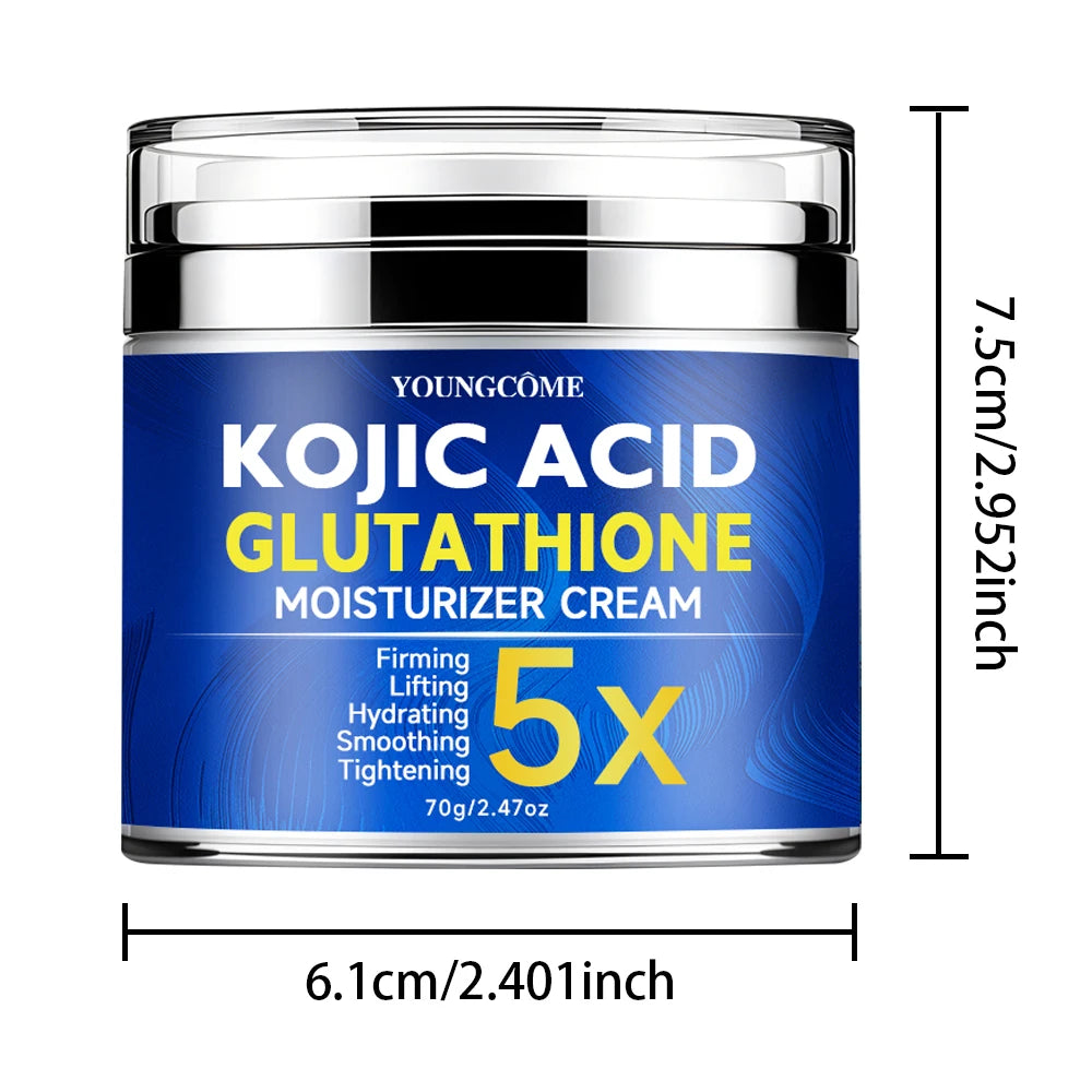 Kojic Acid & Glutathione Face Cream | Anti-Aging Moisturiser Anti-Aging Face Cream Peaceful Pleasures Health and Wellness 70g