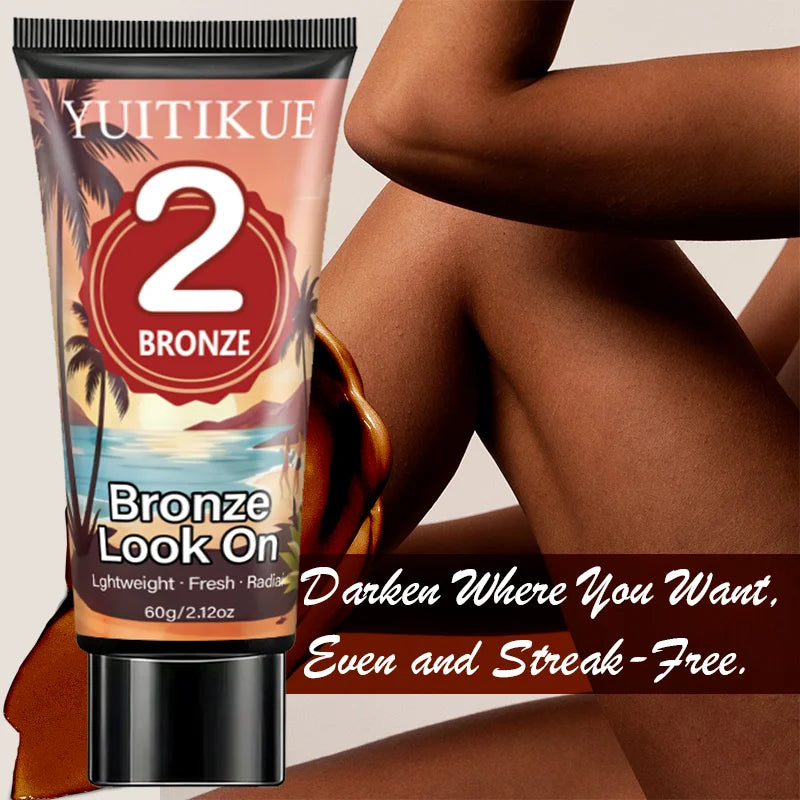YUITIKUE 2 Bronze Self Tanning Lotion 60g Lightweight, Fresh Formula for Natural Radiant Bronze Skin Peaceful Pleasures Health and Wellness