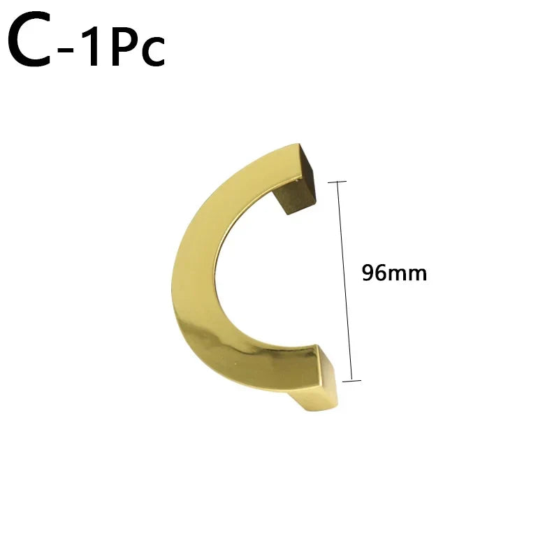 Modern Semi-Circular Zinc Alloy Cabinet Drawer Pull Handle