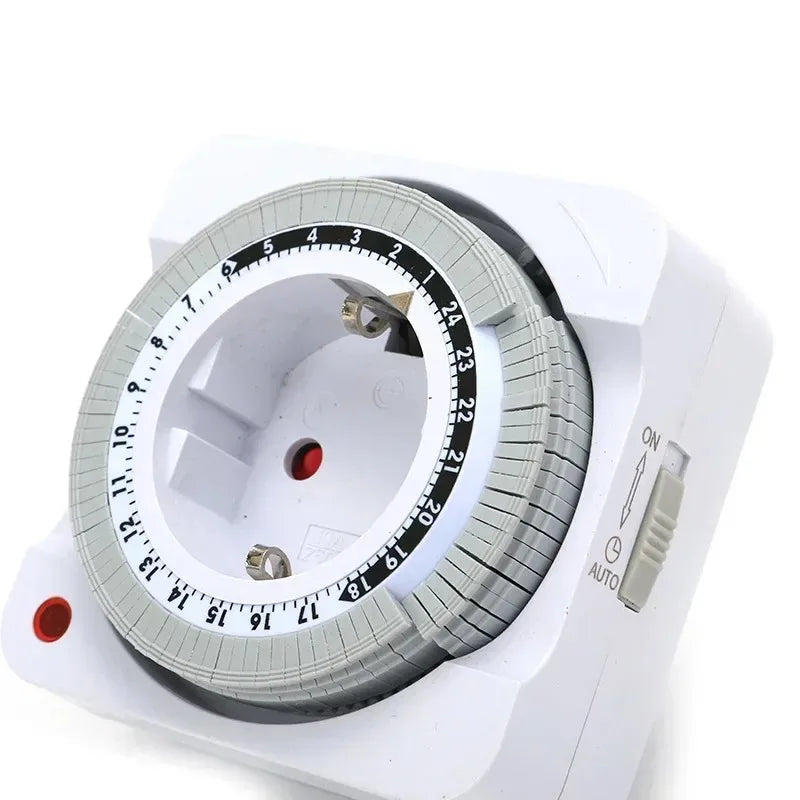 24 Hours Mechanical Cycle Timing Switch Socket EU Plug Smart Countdown Auto Power-off Indoor Timer Peaceful Pleasures Health and Wellness