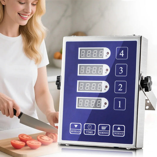 4-Channel Digital Kitchen Timer | LED Display & Loud Alarm Digital Kitchen Timer Oasis Select