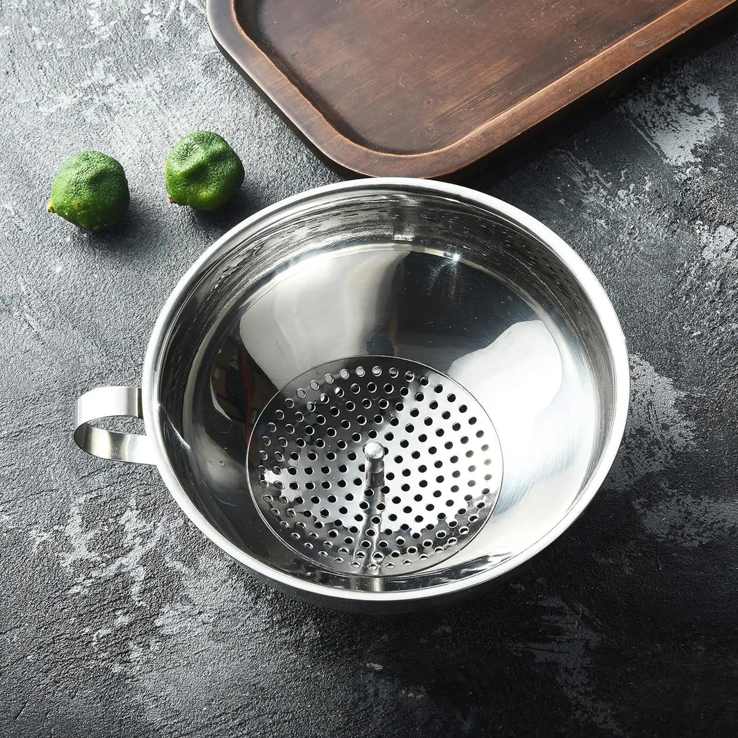 Metal Canning Funnel Stainless Steel Canning Gadget 2 Pieces Food Funnel With Strainer For Jar Filling Cooking Baking Sauce Oil Peaceful Pleasures Health and Wellness