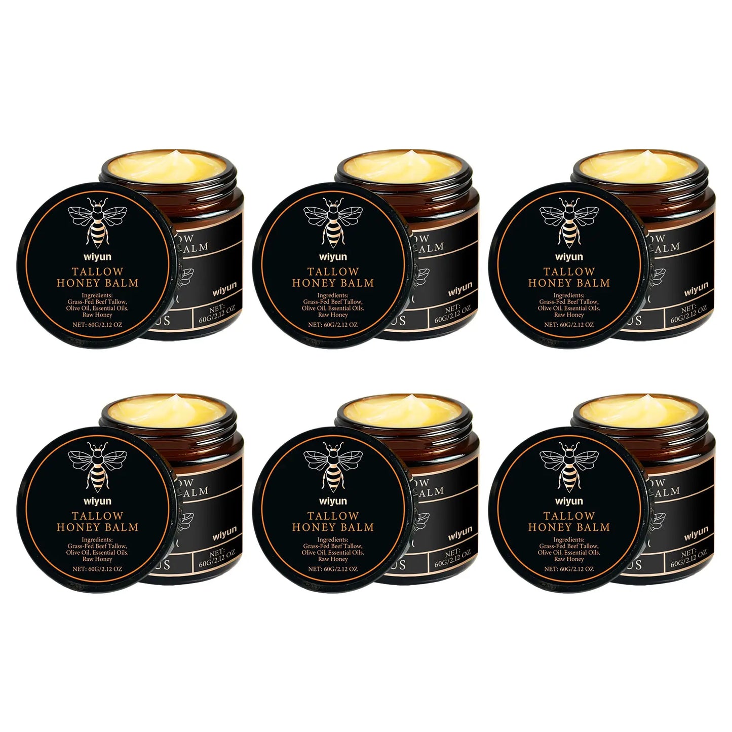 Grass Fed Beef Tallow Balm with Raw Honey | Moisturizing Cream