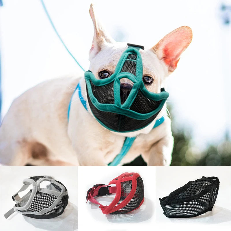 Breathable Mesh Muzzle for French Bulldogs & Pugs | Adjustable