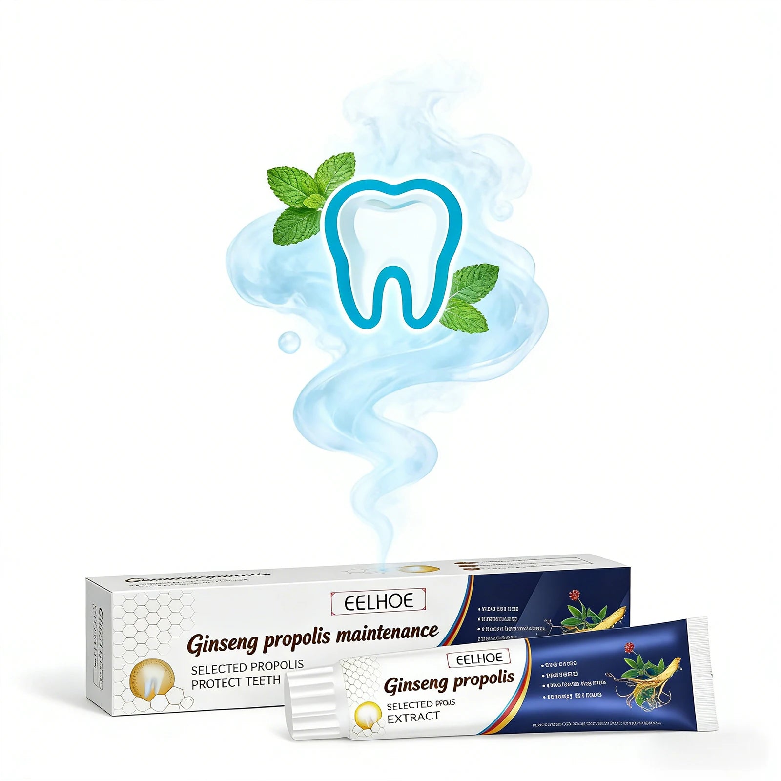 Ginseng Propolis Whitening Toothpaste Effectively Eliminating Bad Breath Remove Plaque Relieve Inflammations Gum Care Toothpaste Peaceful Pleasures Health and Wellness
