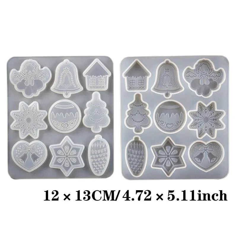 Christmas Round Ornament Silicone Mold | Epoxy Resin DIY Craft