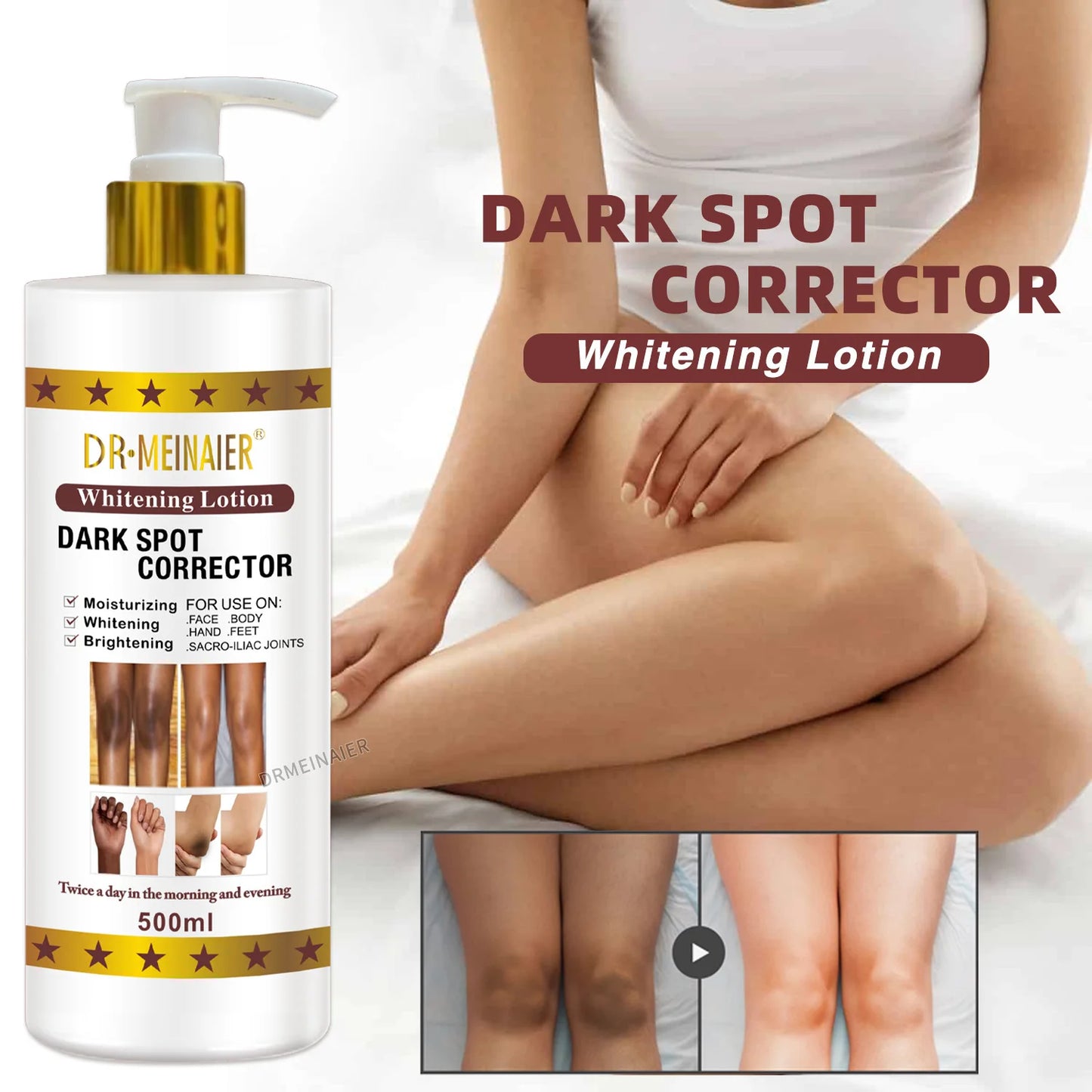 500ml Vegan Brightening Body Lotion, with AHA, Niacinamide, Moisturizing, Hydration, for All Skin Type, Radiant Skin Body Cream Peaceful Pleasures Health and Wellness