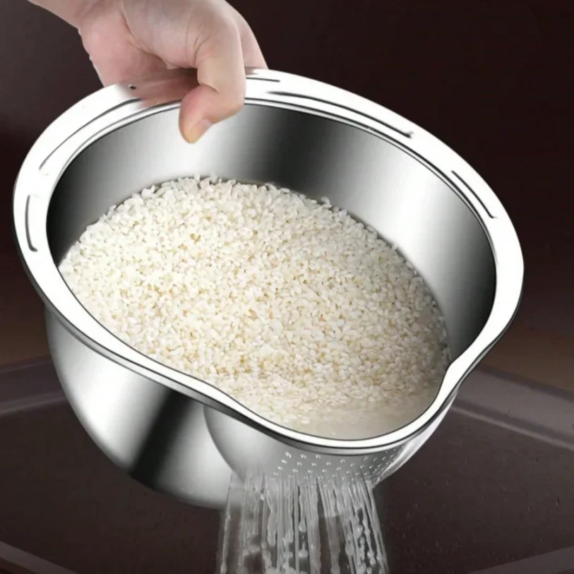 Stainless Steel Rice & Vegetable Washing Basket Strainer