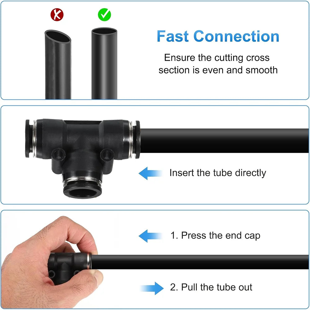 360° Free-bend Misting Nozzle Adjustable Atomizer Sprayer Outdoor Watering Kits 5-30m 1/4" 4/6mm Garden Misting Cooling System Peaceful Pleasures Health and Wellness
