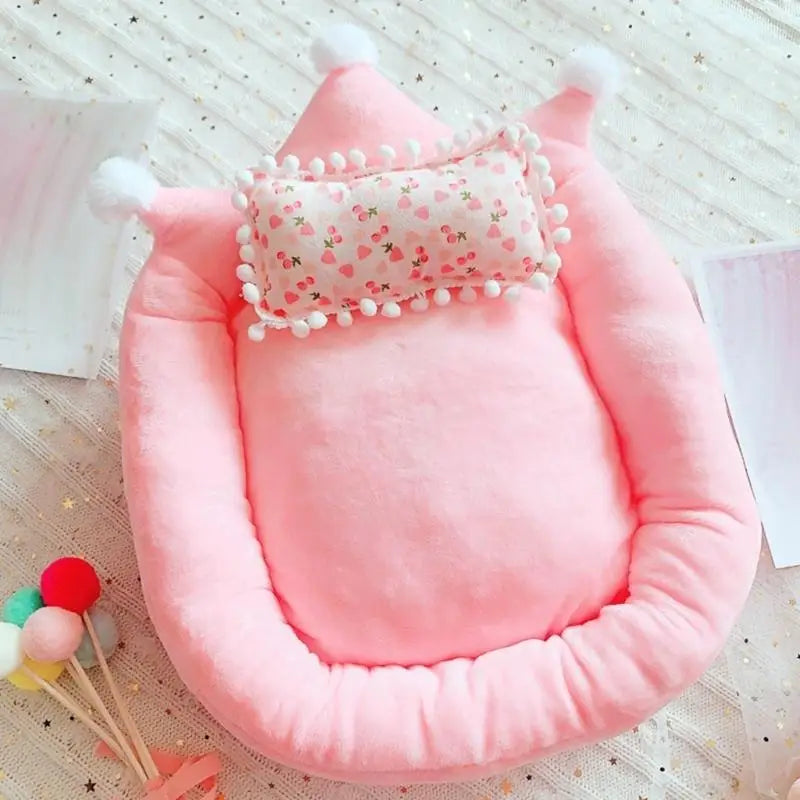 20cm Plush Doll Bed Set | Soft Miniature Bedding for Kids