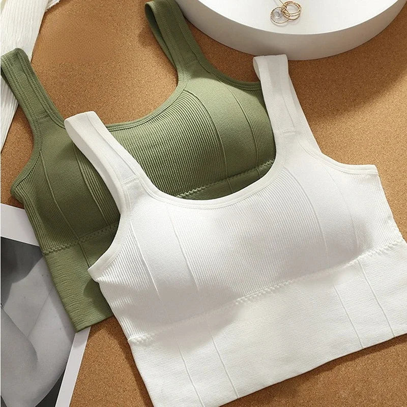 Women's No Steel Ring Gathered Sports Underwear Summer New Breathable Inner and Outer Wear Vest Sports Top Woman Gym Sport Bra Peaceful Pleasures Health and Wellness