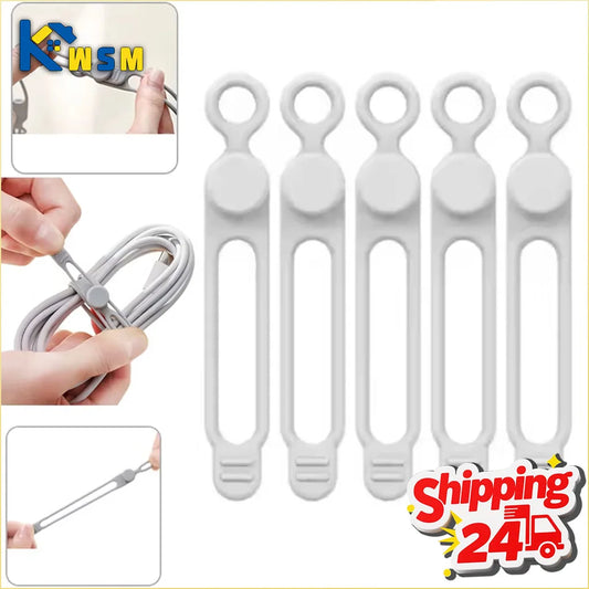 Reusable Silicone Cable Ties – Cord Organizer Straps 6–120 PCS Cable Organizer Ties Oasis Select