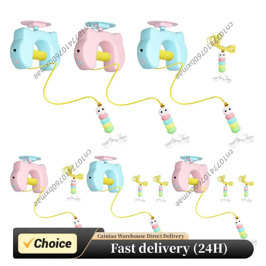Interactive Cat Hanging Toys USB Charging Self-Play Pet Chase Toy Auto-Rebound Cat-Teasing Tool for Relieve Boredom Burn Energy Peaceful Pleasures Health and Wellness
