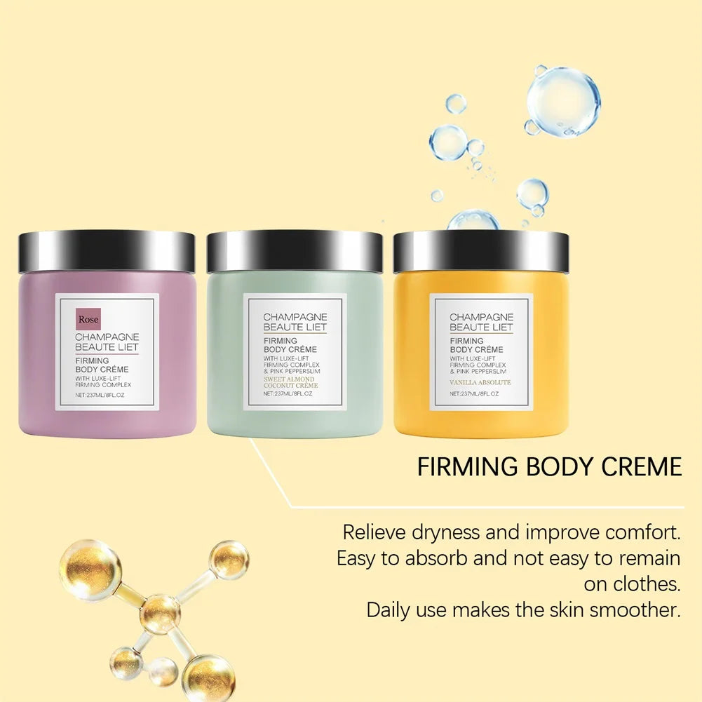 Champagne Firming Body-Cream With Pepperslim Anti Wrinkle Skin Tightening Cream Daily Hydrating Body Lotion For Men And Women Peaceful Pleasures Health and Wellness