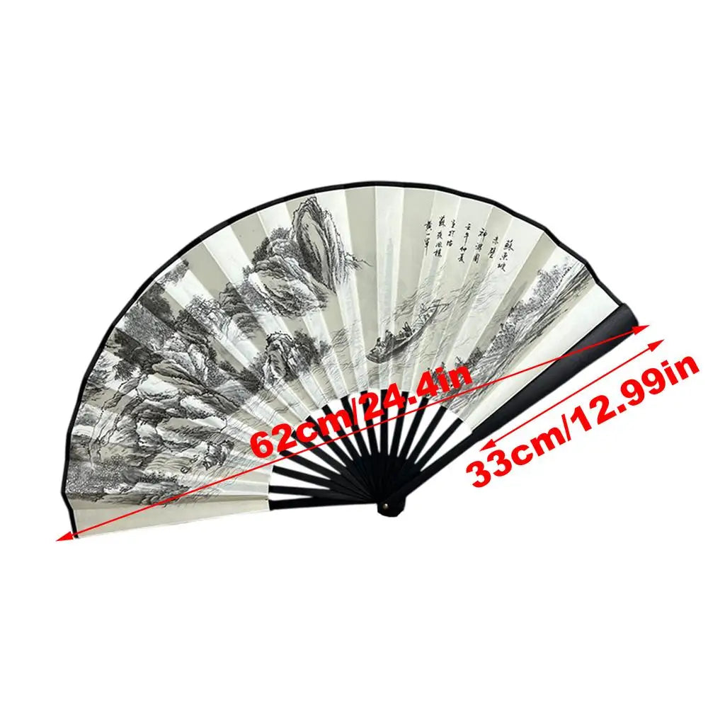 Folding Hand Fan Hand Held Chinese Folding Fan Creative Chinese Style Handheld Crafts Home Decor For Women Adults Kids Teens Peaceful Pleasures Health and Wellness Grey China Mainland