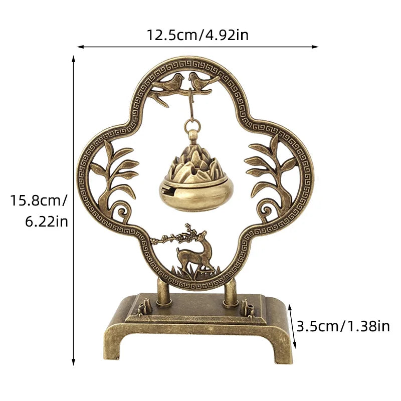 Creative Vintage Hollow Out Metal Incense Burner Holder Exquisite Hill Shape Incense Burner For Yoga Home tea ceremony ornaments Peaceful Pleasures Health and Wellness