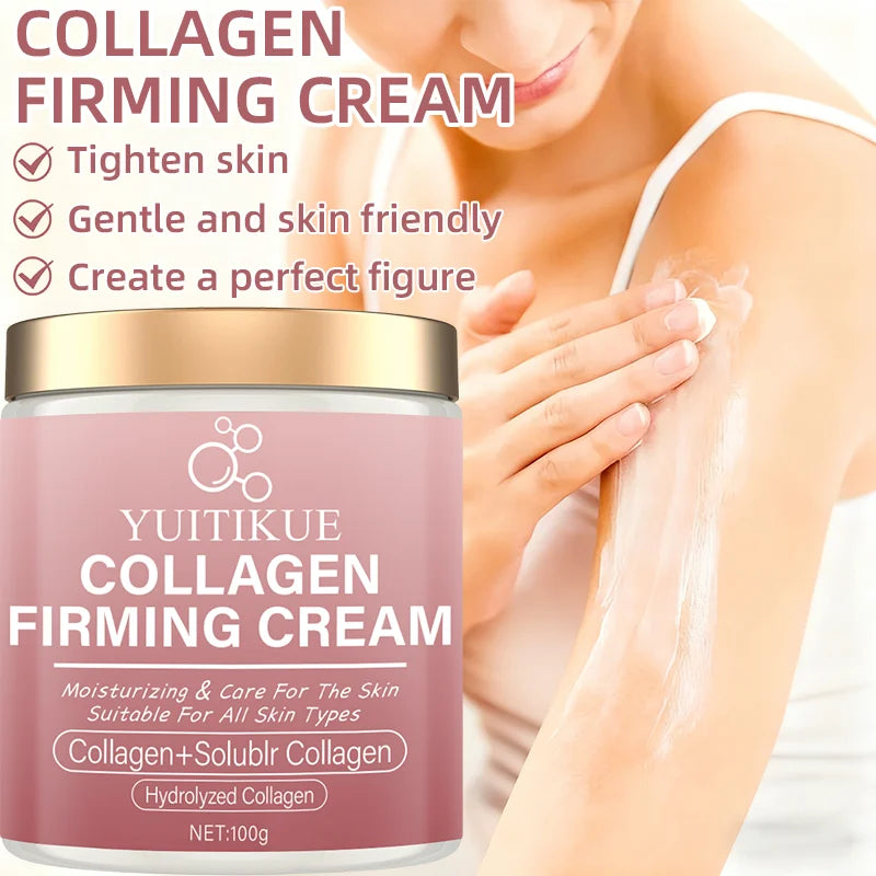 Collagen Firming Cream 100g - Tighten & Lift for Arms Waist Legs, Gentle Formula, Exercise Enhancer, All Skin Types Peaceful Pleasures Health and Wellness