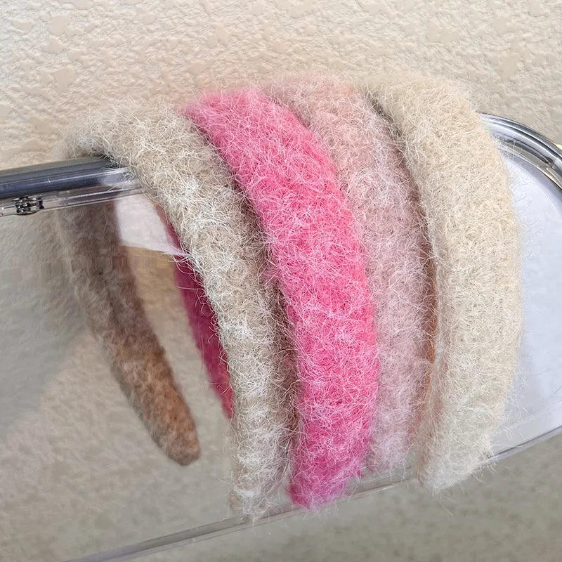 Autumn Winter Imitation Mink Fur Headband for Women Thickened Wide Band Hair Hoop Solid Color Warm Headwear New Hair Accessory Peaceful Pleasures Health and Wellness