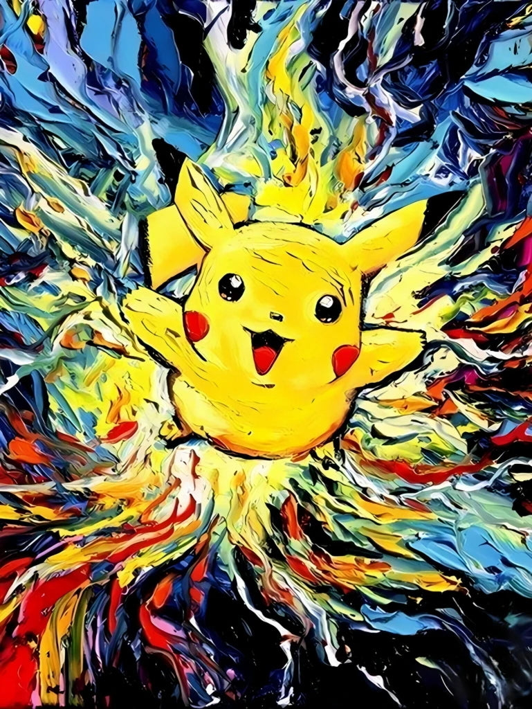 Pokemon Charmander Cute Cartoon Printed Art Mosaic Embroidery Posters Living Room Quality Canvas Home Wall Decor Peaceful Pleasures Health and Wellness 7 35x45cm