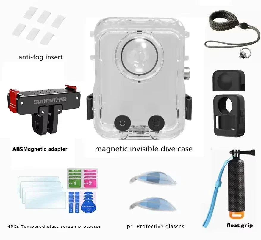 DJI Osmo 360 Waterproof Dive Case – 40M Invisible Housing
