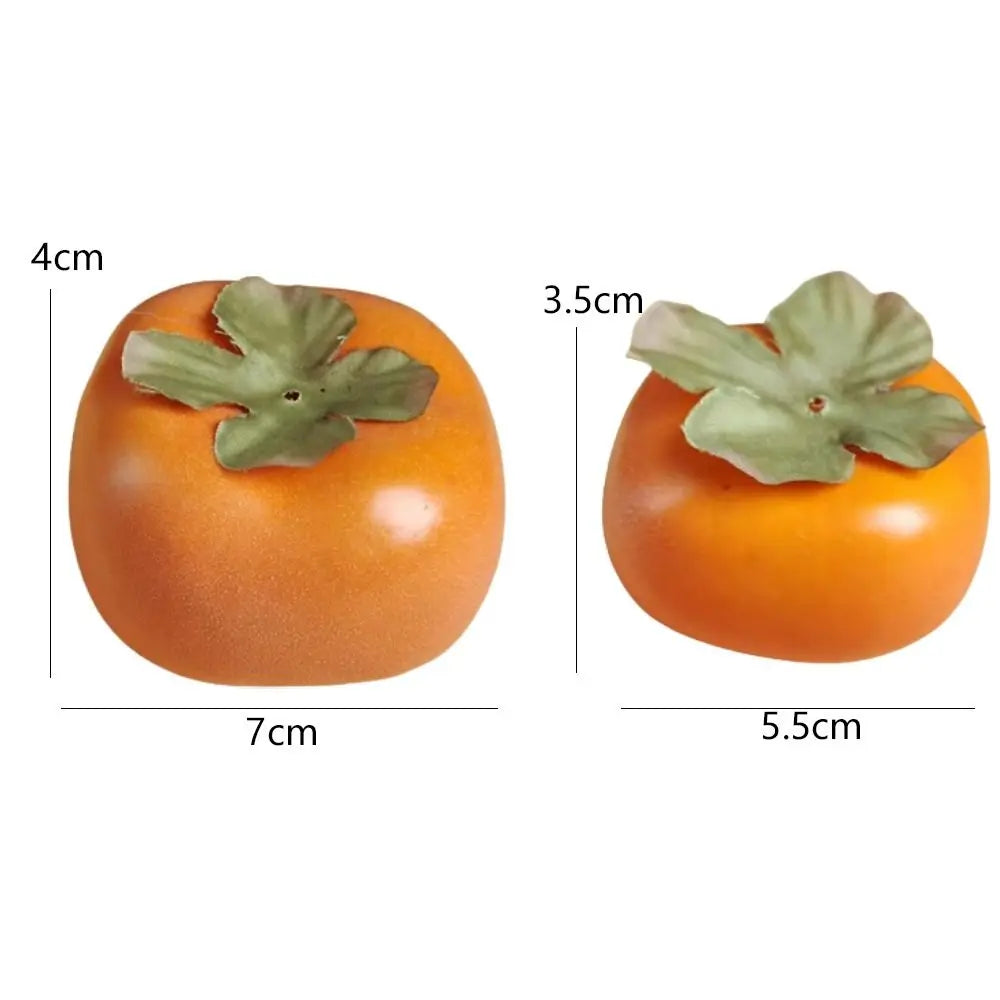 Mini Artificial Foam Persimmon – Realistic Fake Fruit Decor
