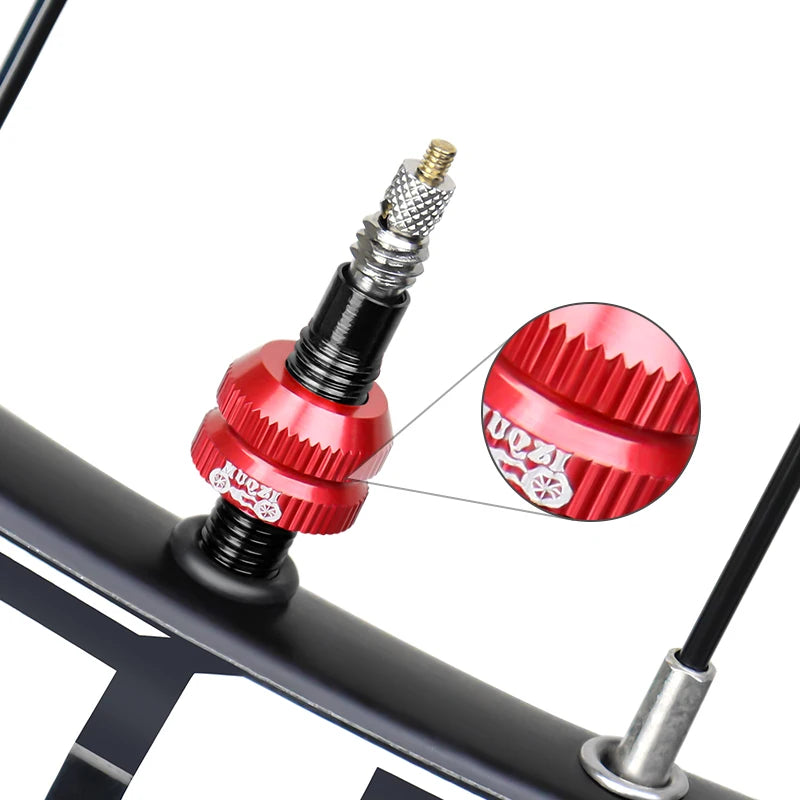 2Pcs Bike Tubeless Tire Presta Valve Nut MTB Road Bicycle Rim Aluminum Ultralight Valve Cap Cycling Repair Parts Peaceful Pleasures Health and Wellness