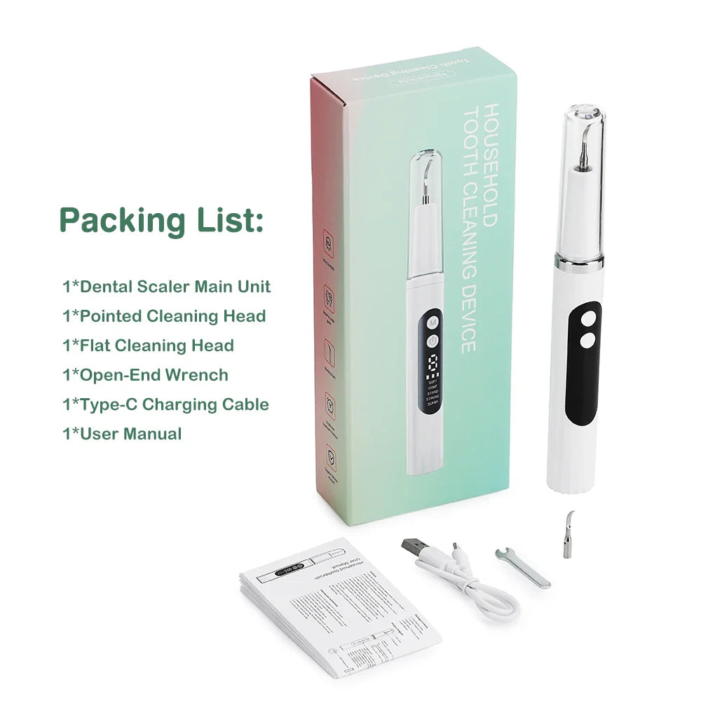 AFDEAL Ultrasonic Dental Scaler – 5 Modes, 9 Levels, Tartar Remover