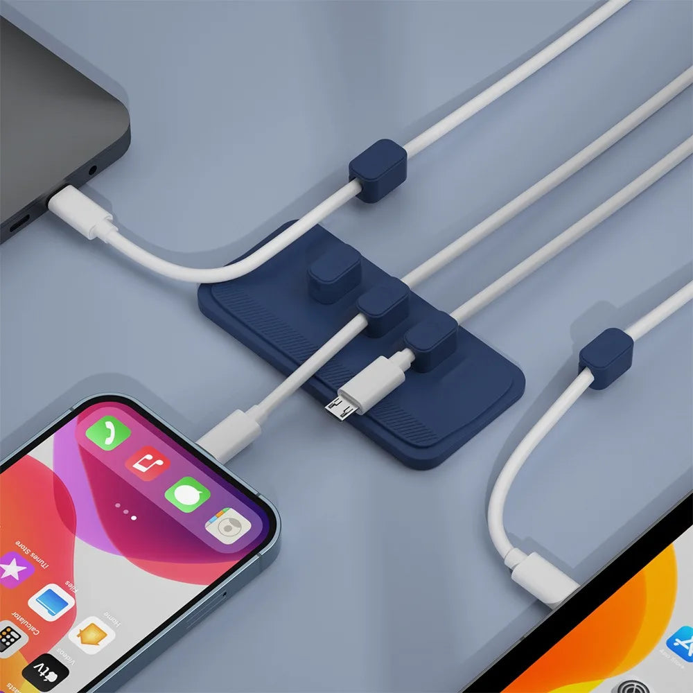 Magnetic Cable Holder Clips 5PCS – Self-Adhesive Cord Keeper