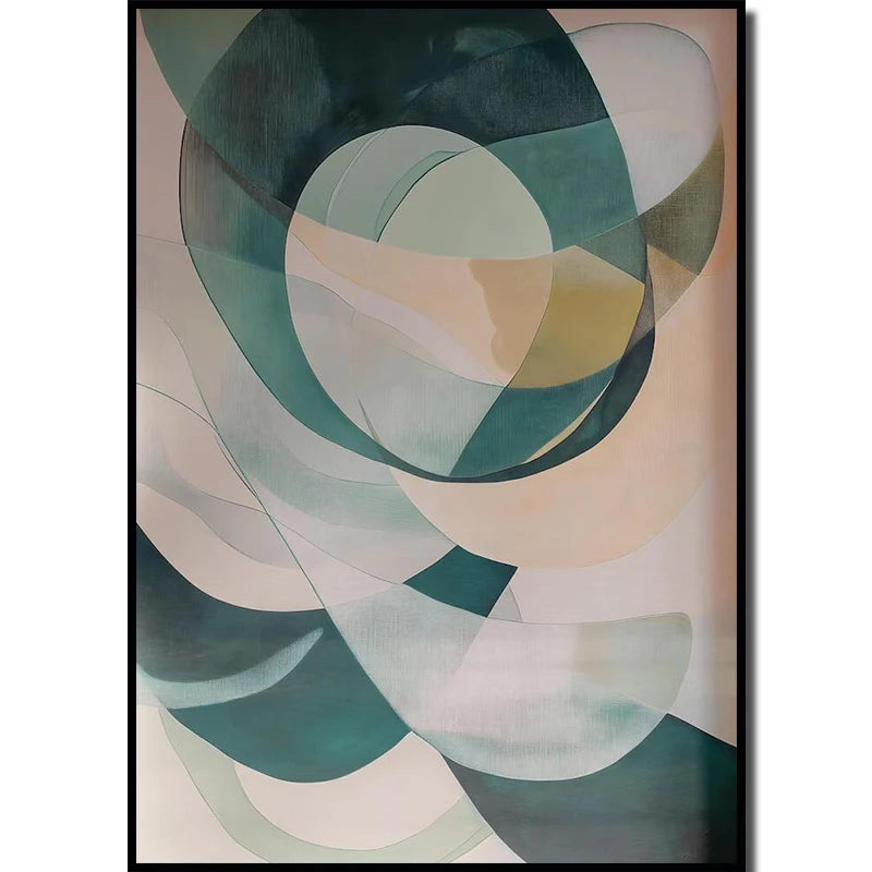 Sage Green Burnt Orange Modern Wall Art Canvas painting , Medieval Modern Wall Art Printed Poster, Home Wall Decoration Gift, Peaceful Pleasures Health and Wellness DD054-03 40x60cm Unframed
