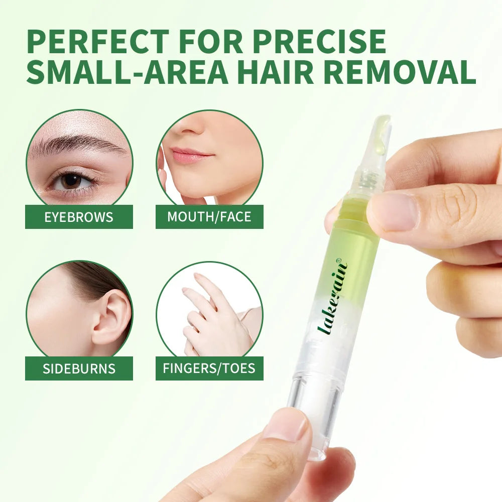 Lakerain Eyebrow Wax Wand Gentle Wax Formula Easy DIY Salon Long-lasting Smooth Hair Free Skin Eyebrow Facial Hair Removal Set Peaceful Pleasures Health and Wellness