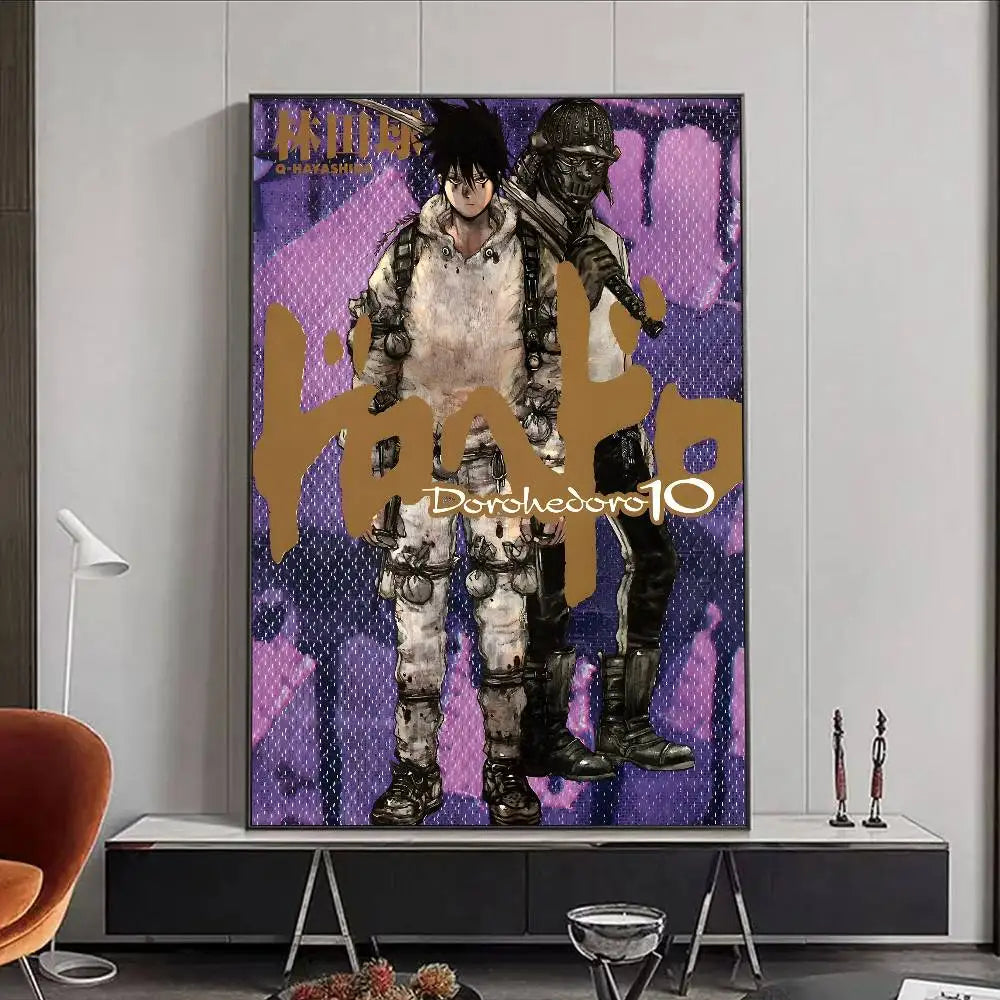 Dorohedoro Anime Figure Horror Monster Poster HD art poster for home living room bar office decoration sticky, waterproof Peaceful Pleasures Health and Wellness z12 15X20cmNoframe
