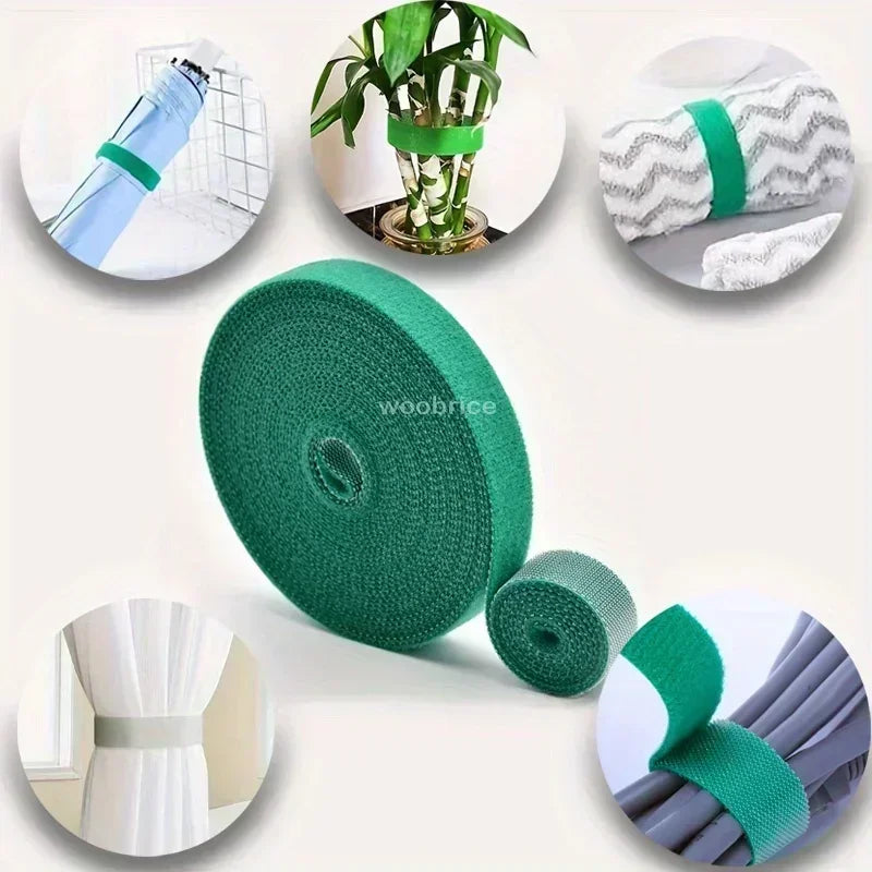 Self-Adhesive Nylon Plant Ties | Reusable Hook & Loop Garden Tape