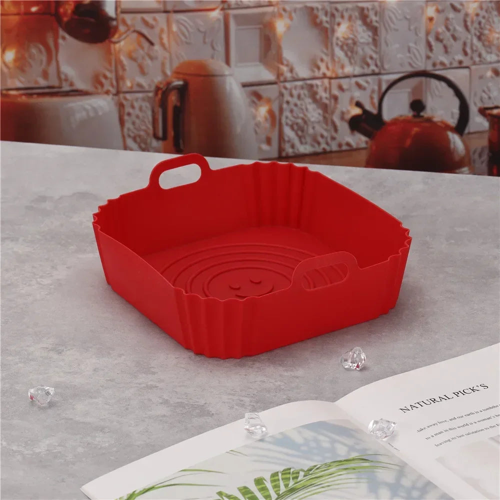 Silicone Air Fryer Mold – Reusable Baking Pan & Cake Mold