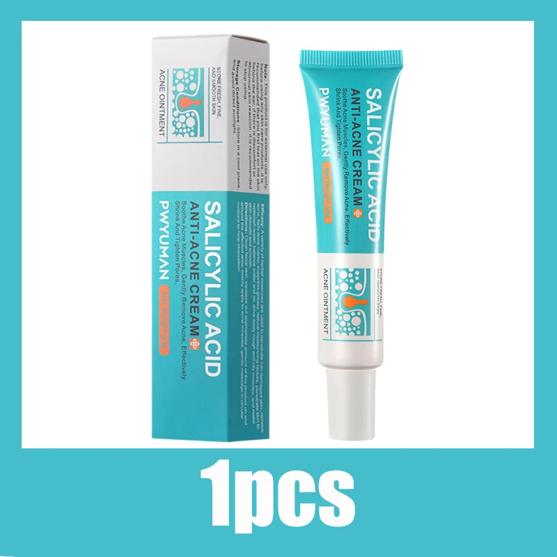 Salicylic Acid Acne Removal Cream Anti-Acne Repair Redness Pimple Spots Deep Cleaning Pore Oil Control Moisturizing Skin Care Peaceful Pleasures Health and Wellness 1pcs-on trial