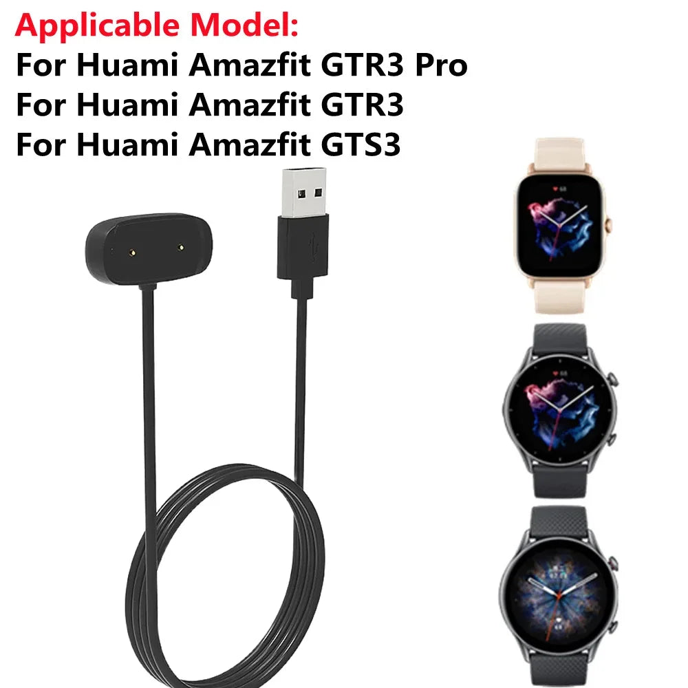 1m USB Charging Cable For Amazfit GTR3 GTS3 Pro Smart Watch Dock Charger Cradle Adapter For Amazfit GTR 3 GTS 3 Magnetic Charger Peaceful Pleasures Health and Wellness