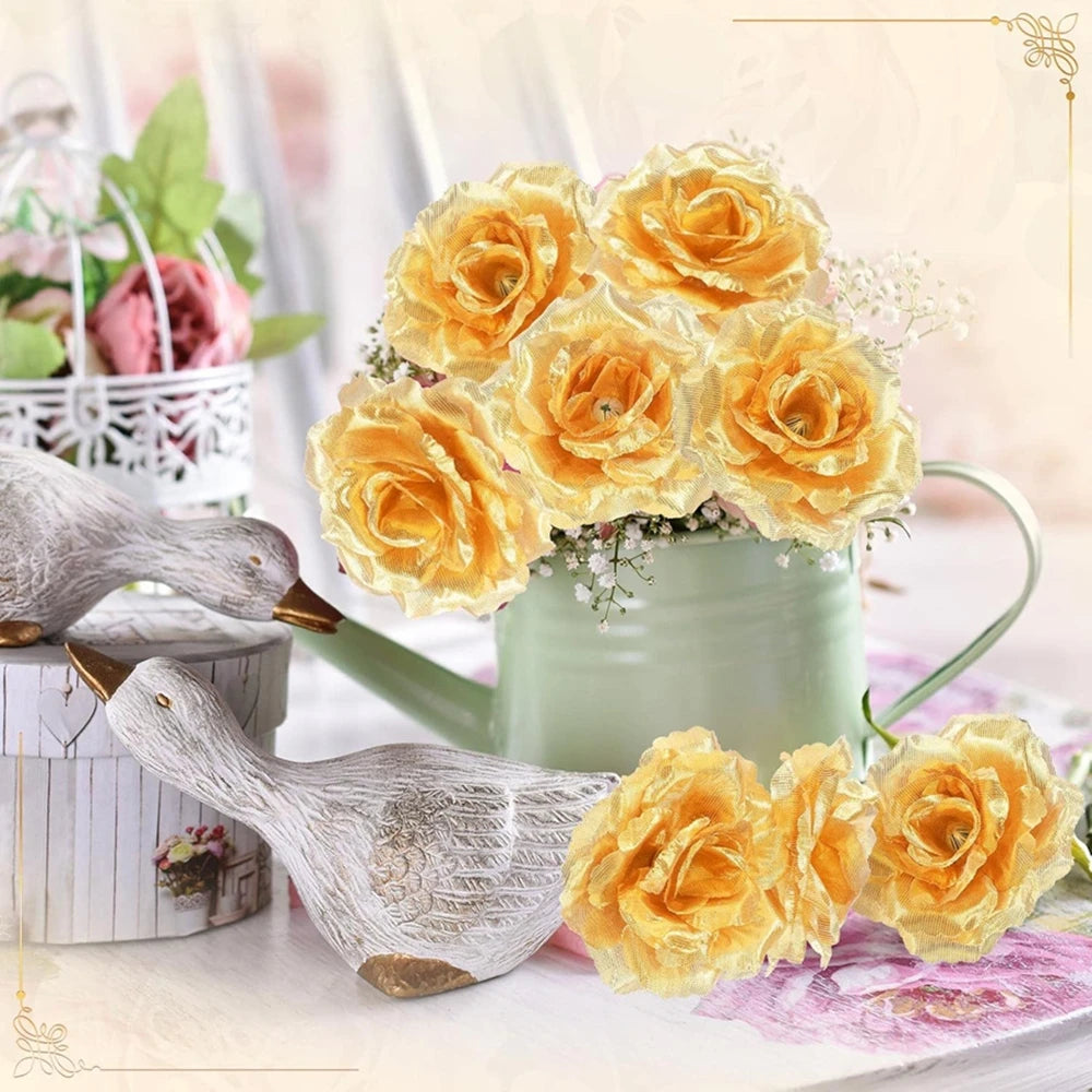 Artificial Silk Rose Heads 20/40pcs – Wedding & Home Décor