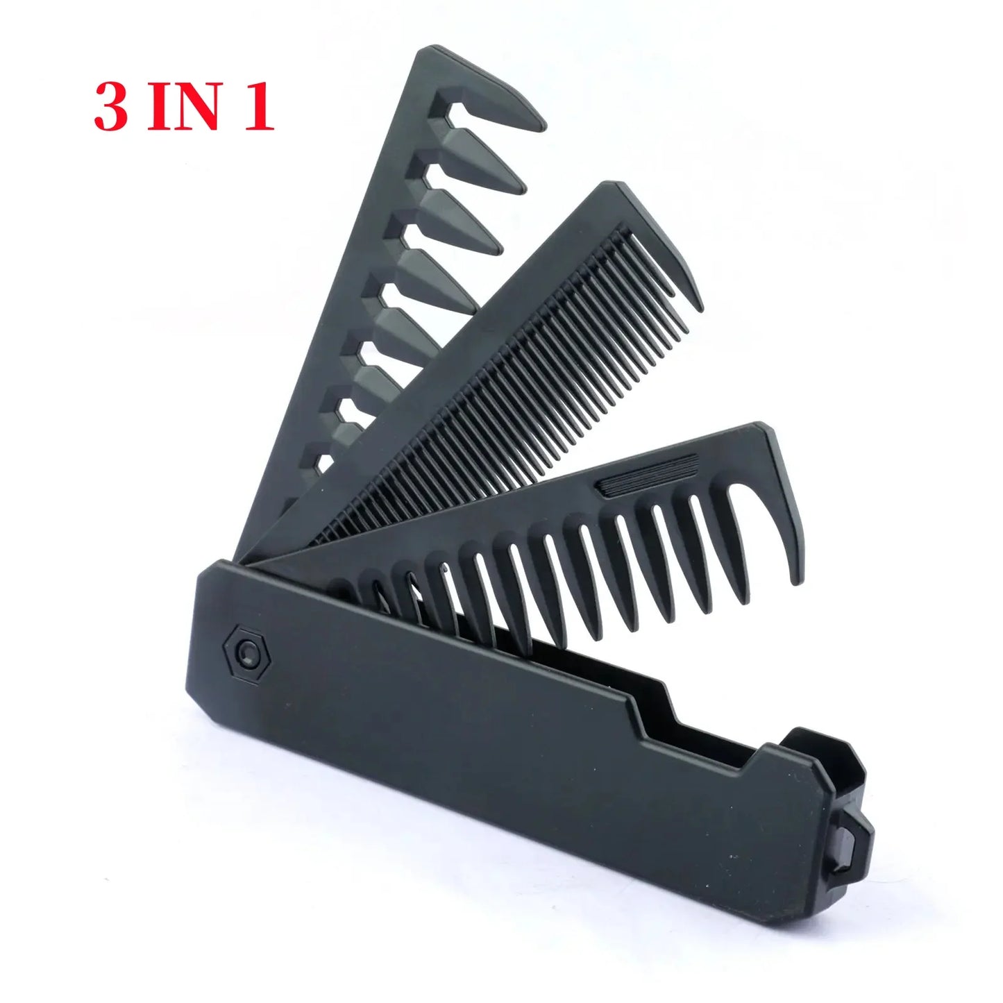 Folding Pocket Comb – Wide & Fine Tooth Hair & Beard Comb