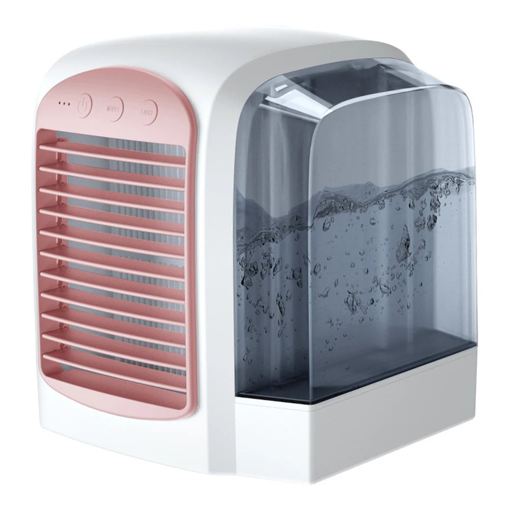 Portable USB Water-Cooled Desktop Fan & Air Cooler Peaceful Pleasures Health and Wellness Pink spain