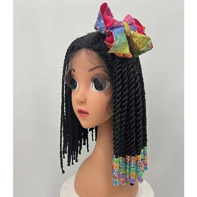 Christmas Sequin Bows Girl Ponytail with Beads Kids Ponytail Braids Kids Ponytail Hair Extension Peaceful Pleasures Health and Wellness
