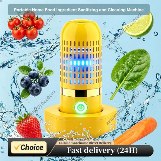 Produce Cleaner Portable Portable Fruit and Vegetable Washing Machine No Scrubbing for Cleaning Veggie Grains Rice Meat Seafood Peaceful Pleasures Health and Wellness