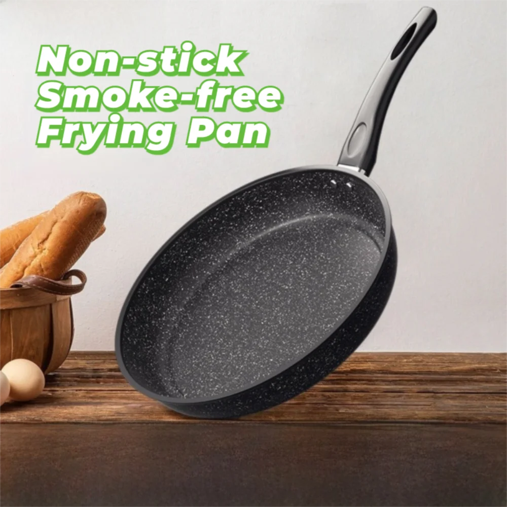 Stone Nonstick Frying Pan with Glass Lid | 22–28 cm Skillet