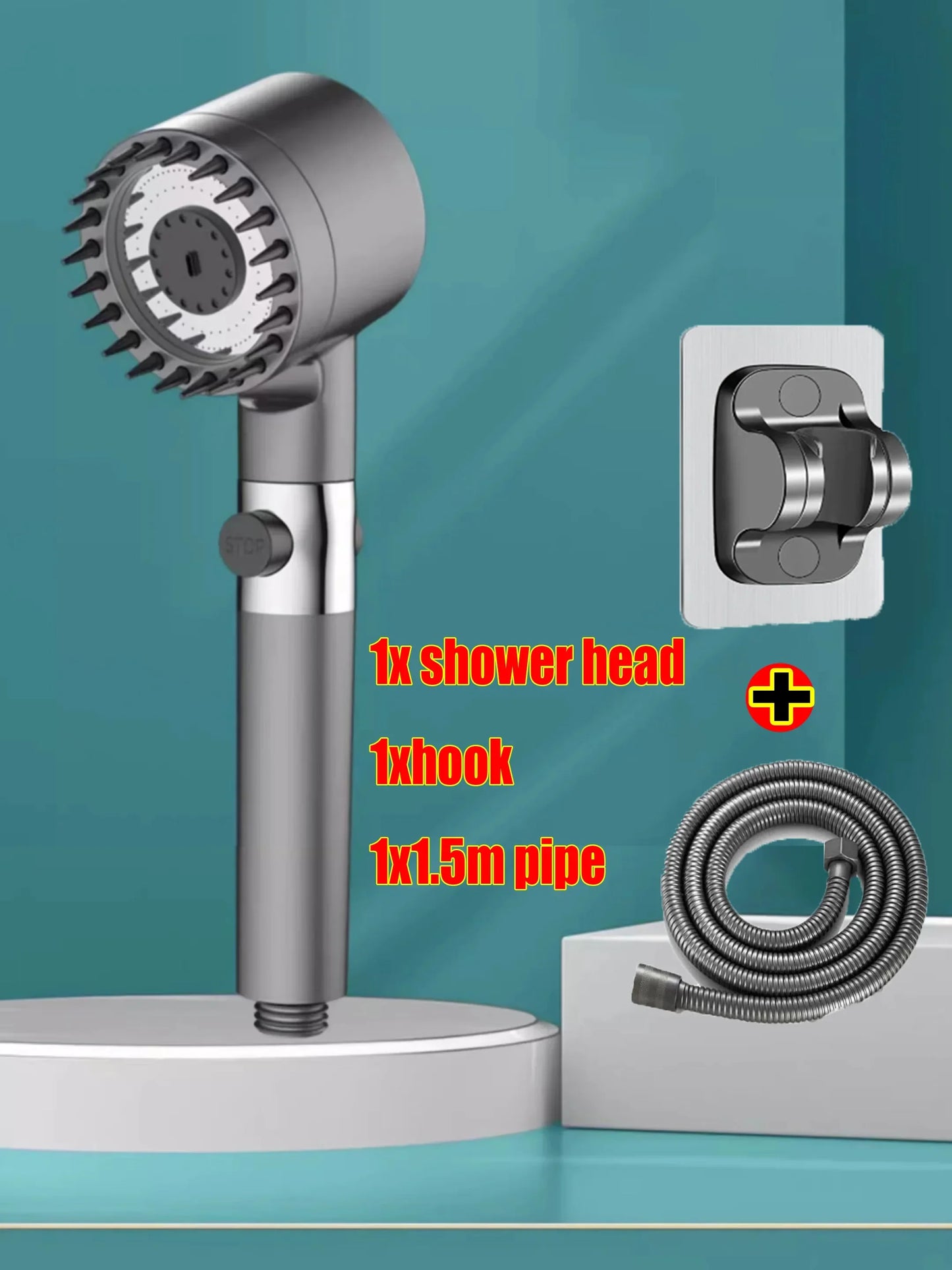 High Pressure Handheld Shower Head | 3-Mode Filtered Spray Set