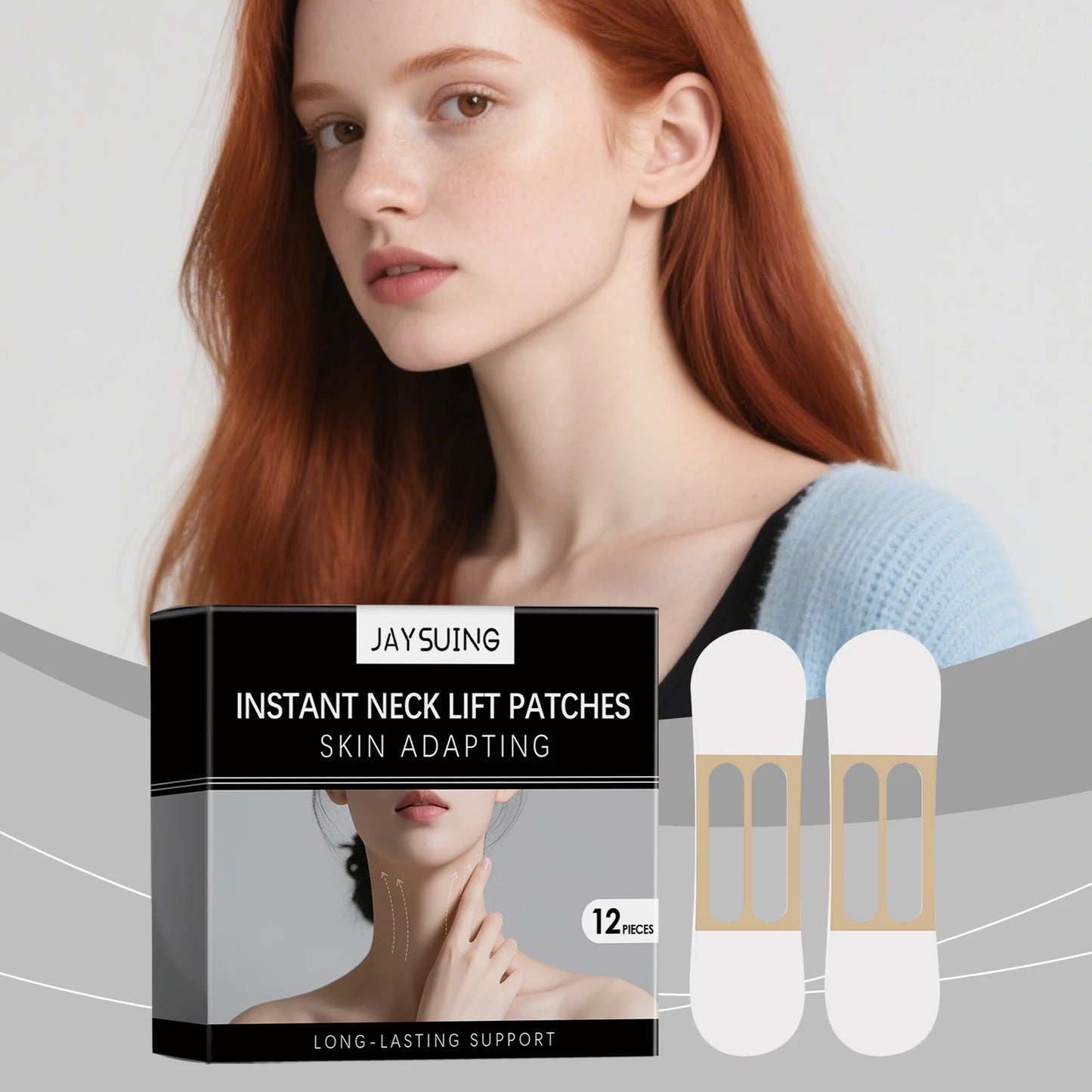 Hyaluronic Acid Neck Lifting Patches Fade Fine Lines Reduce Droop Improve Skin Elasticity Enhance Contour Sense Neck Care Patch Peaceful Pleasures Health and Wellness