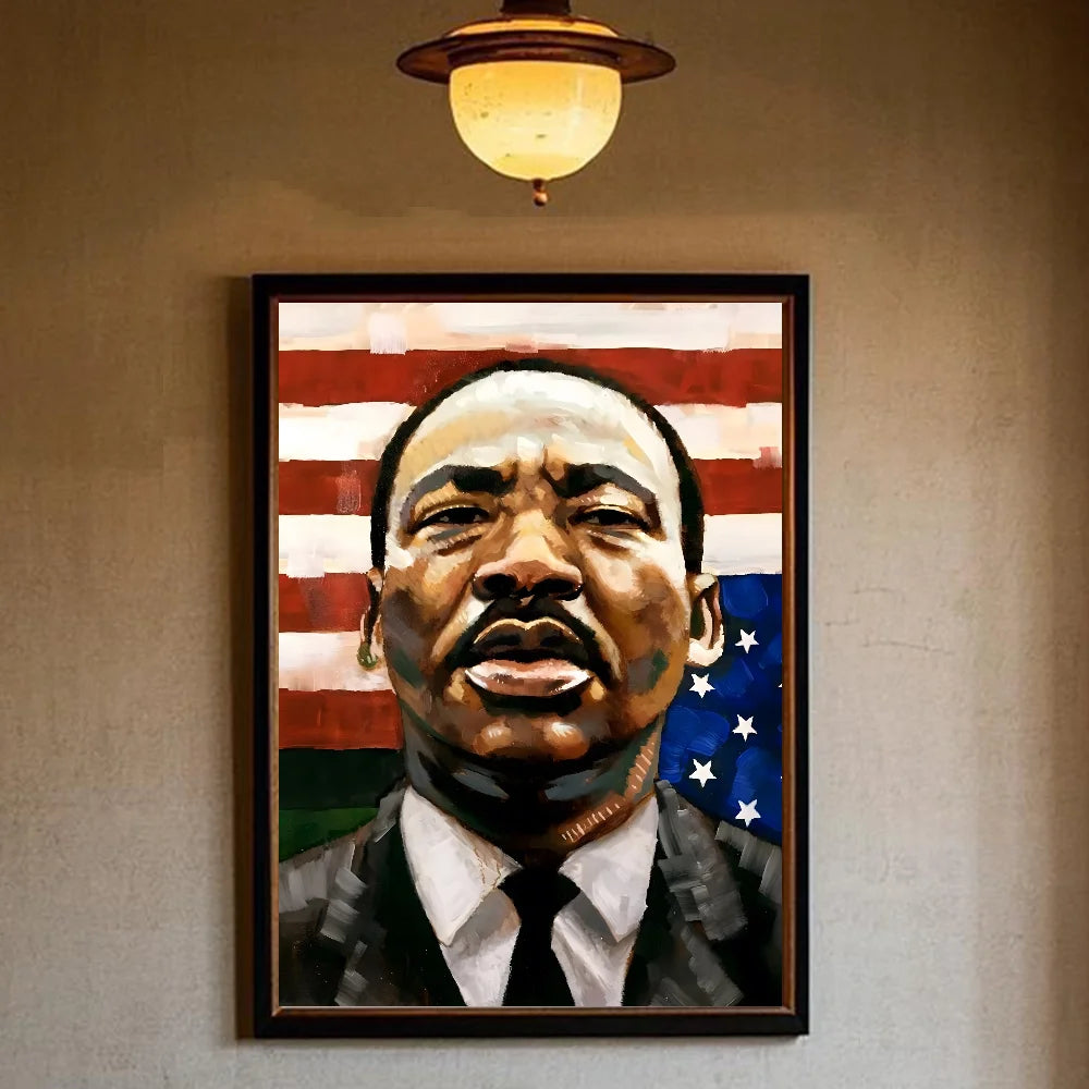 Martin Luther King Jr. HD Waterproof Wall Poster – PVC Decor Wall Art Poster Peaceful Pleasures Health and Wellness z19 40X50cmNoframe