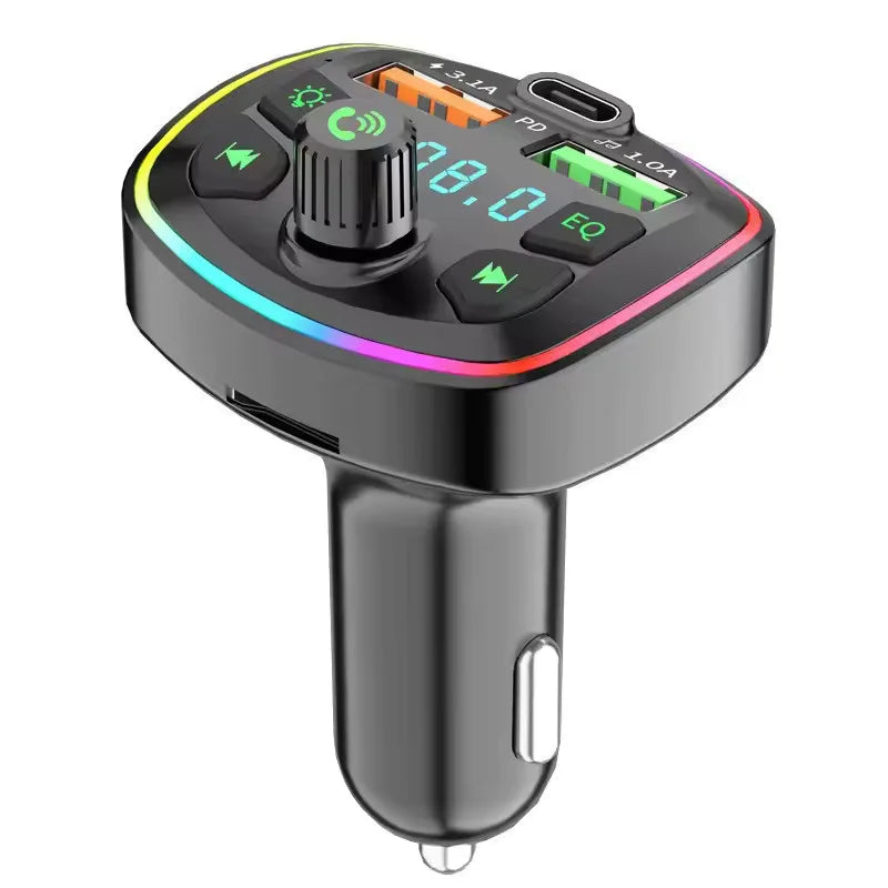 Bluetooth 5.0 Car FM Transmitter | Fast Charge & MP3 Player