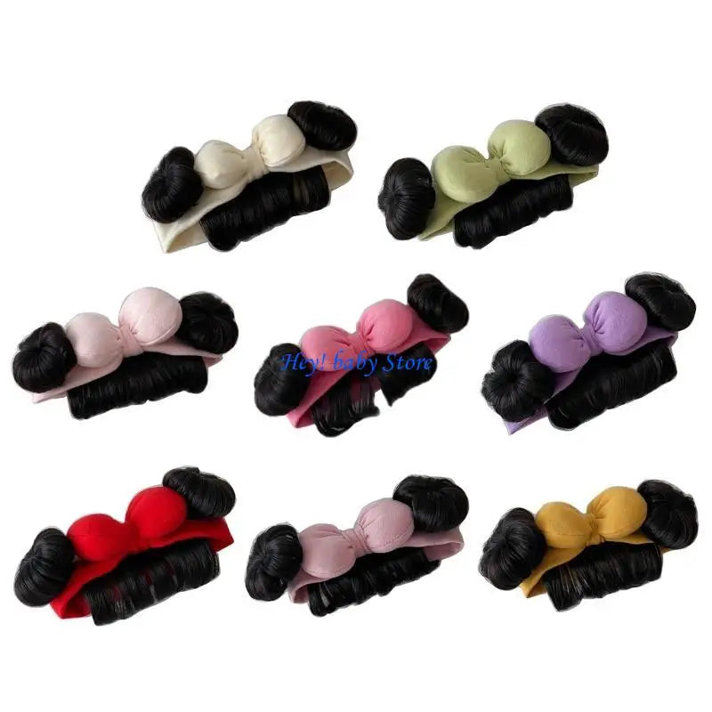 Baby Girl Bowknot Bun Headband | Cute Hair Accessory 0–2 Yrs